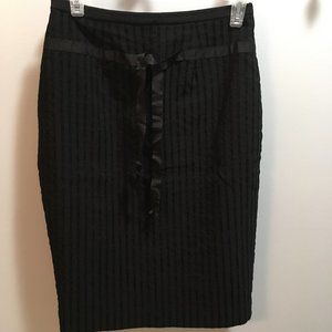 Black striped Donna Rae pencil skirt size 6